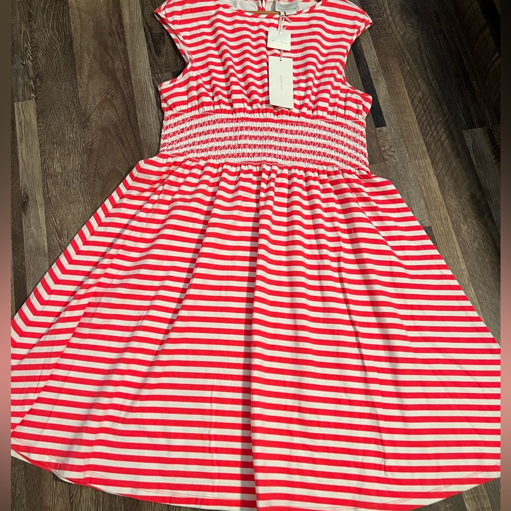 Beautiful Kate Spade ♠️ hot pink striped summer dress !!!